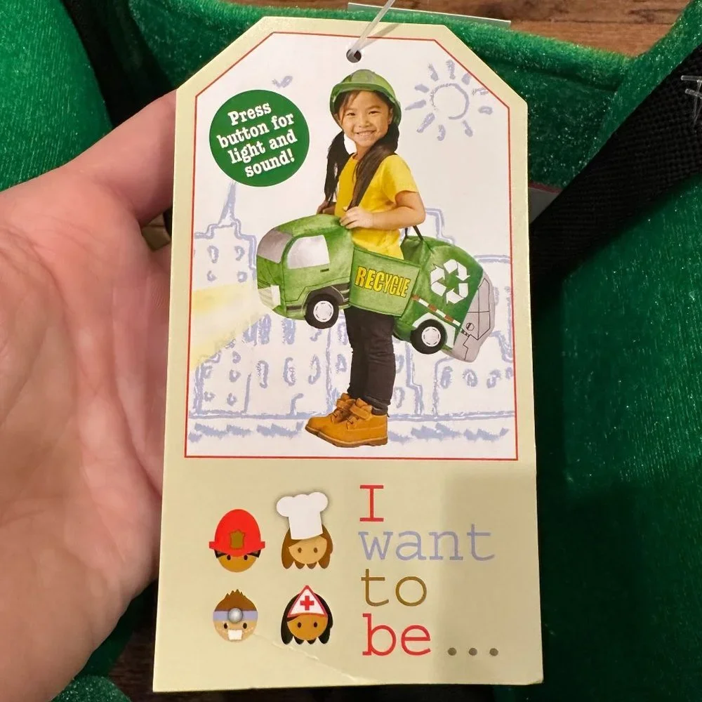 *Same Day Ship* Last One*NWT Recycle Truck Worker Green Halloween Costume Age3-7 - Picture 7 of 7